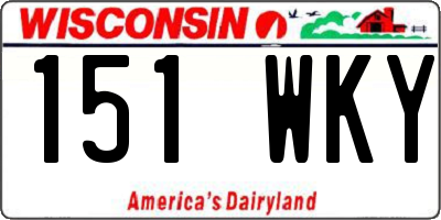 WI license plate 151WKY