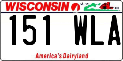 WI license plate 151WLA