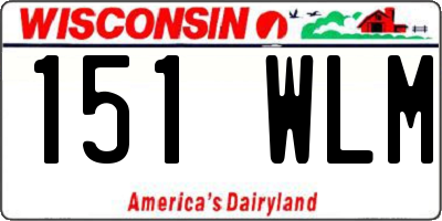 WI license plate 151WLM