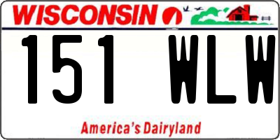 WI license plate 151WLW