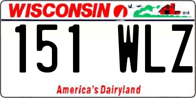 WI license plate 151WLZ