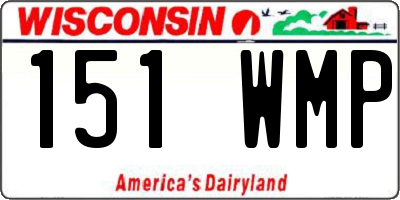 WI license plate 151WMP