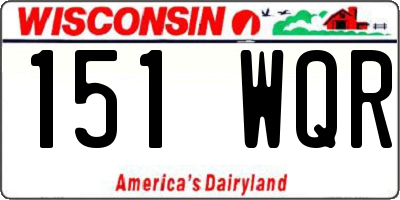 WI license plate 151WQR