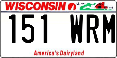 WI license plate 151WRM