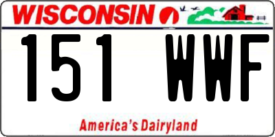 WI license plate 151WWF