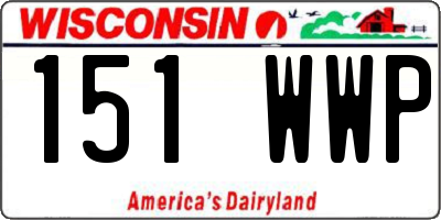 WI license plate 151WWP