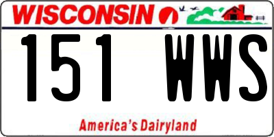 WI license plate 151WWS