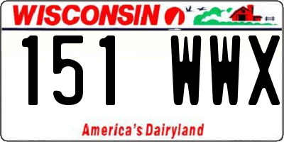 WI license plate 151WWX