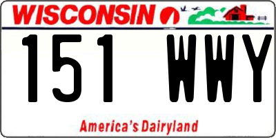 WI license plate 151WWY