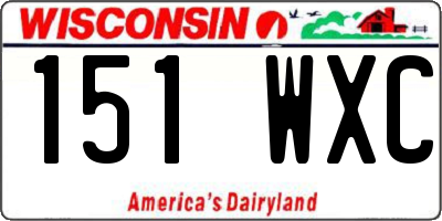 WI license plate 151WXC