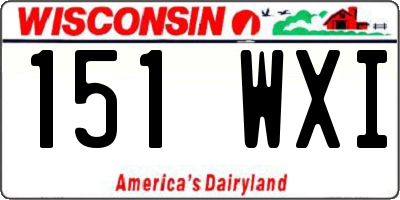 WI license plate 151WXI