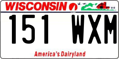 WI license plate 151WXM