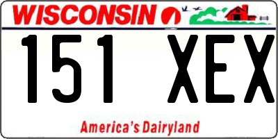 WI license plate 151XEX