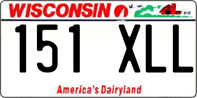 WI license plate 151XLL