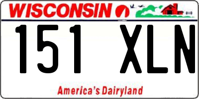 WI license plate 151XLN