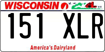WI license plate 151XLR