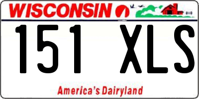 WI license plate 151XLS
