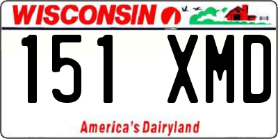 WI license plate 151XMD