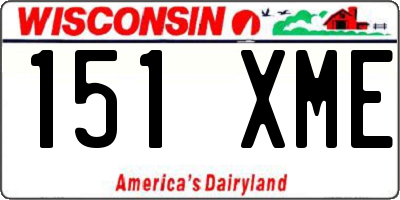 WI license plate 151XME