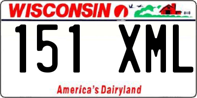 WI license plate 151XML