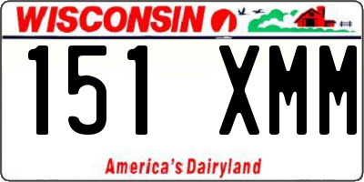 WI license plate 151XMM