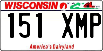 WI license plate 151XMP