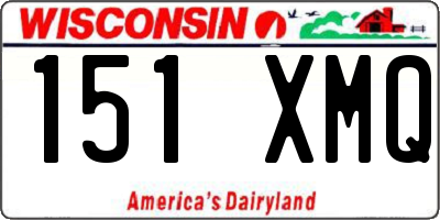 WI license plate 151XMQ
