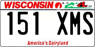 WI license plate 151XMS