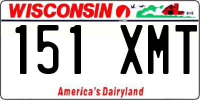 WI license plate 151XMT
