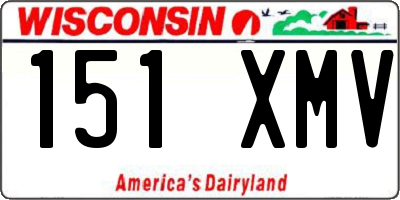 WI license plate 151XMV