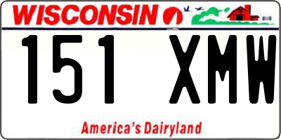 WI license plate 151XMW