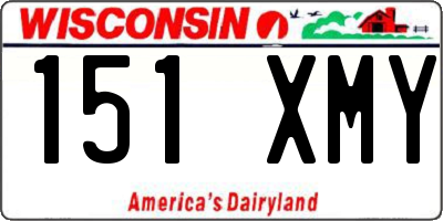 WI license plate 151XMY