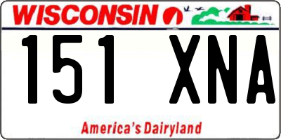 WI license plate 151XNA