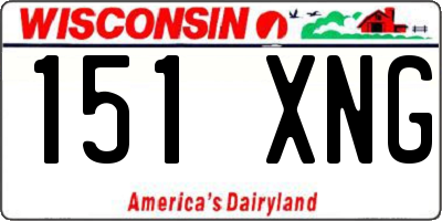 WI license plate 151XNG