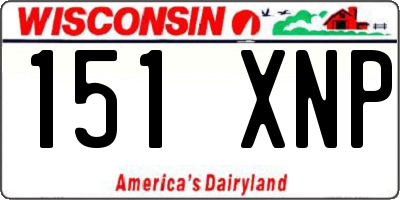 WI license plate 151XNP