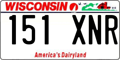 WI license plate 151XNR