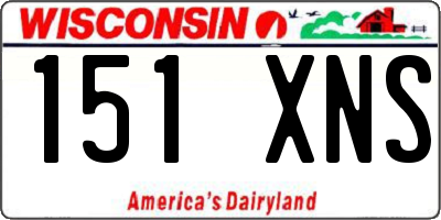 WI license plate 151XNS