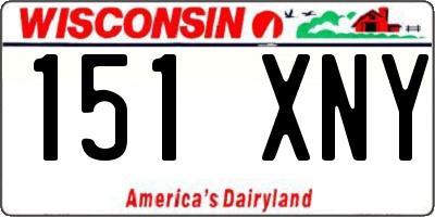 WI license plate 151XNY