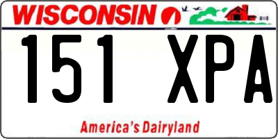 WI license plate 151XPA