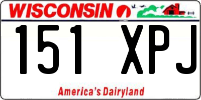 WI license plate 151XPJ
