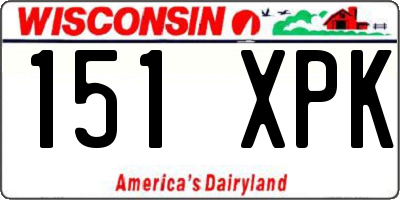 WI license plate 151XPK