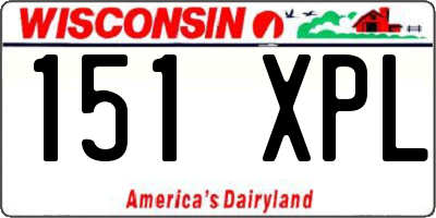 WI license plate 151XPL