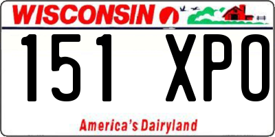 WI license plate 151XPO