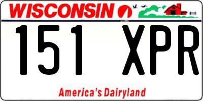 WI license plate 151XPR