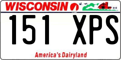 WI license plate 151XPS