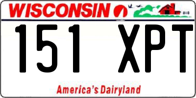 WI license plate 151XPT