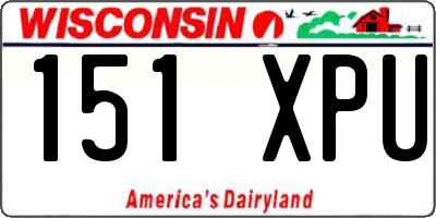 WI license plate 151XPU