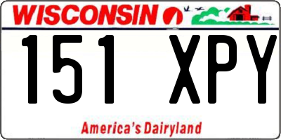 WI license plate 151XPY