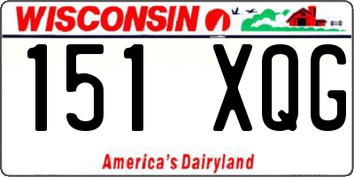 WI license plate 151XQG