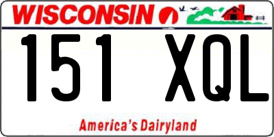 WI license plate 151XQL